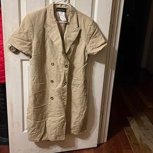 Tan button up dress